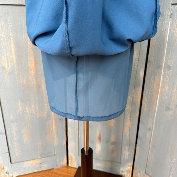 Free People Gia Bustier Slip Maxi Dress Coastal Blue Sz 4 - Picture 15 of 16